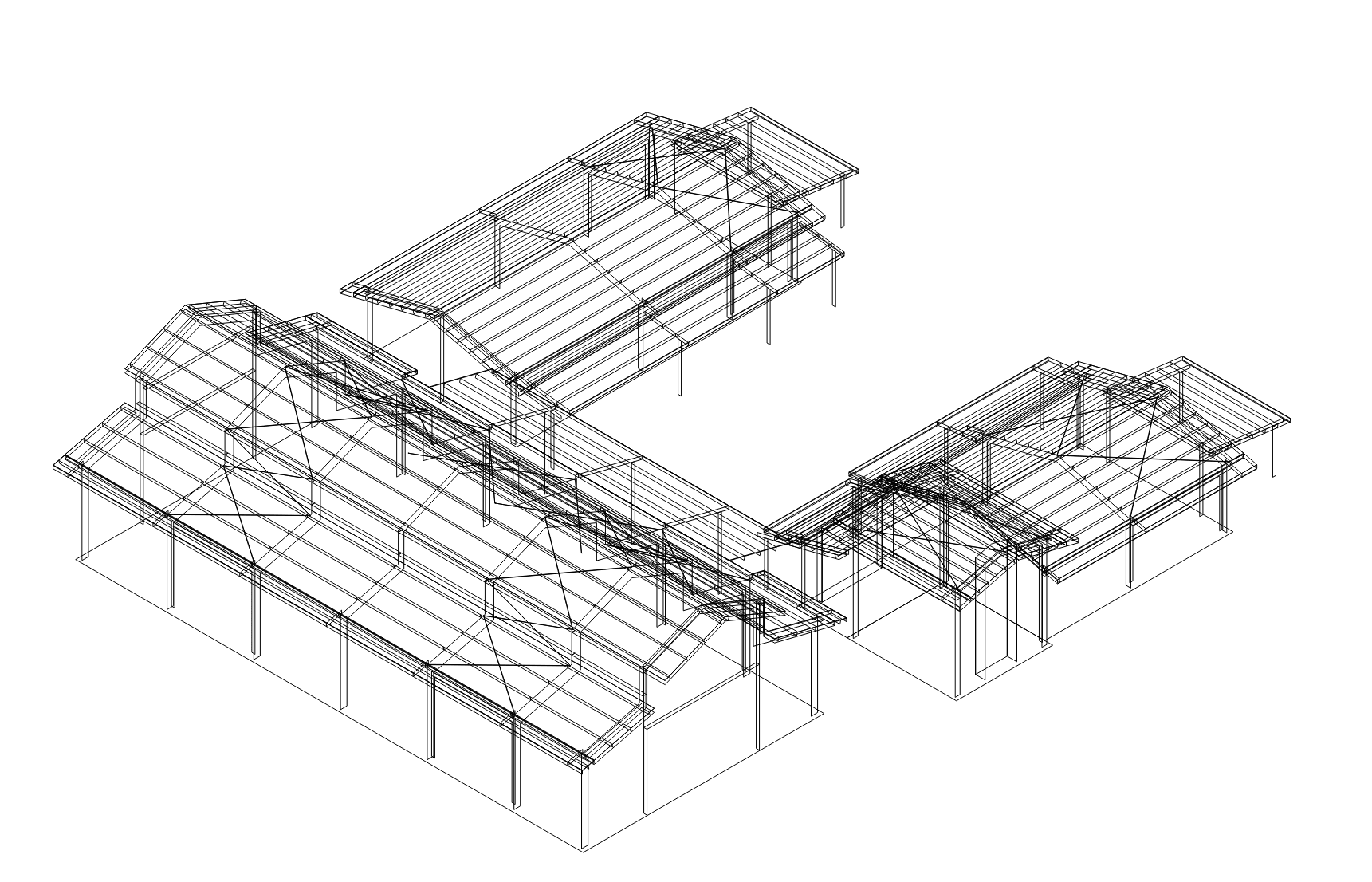 Structural engineering drawings for a metal building project