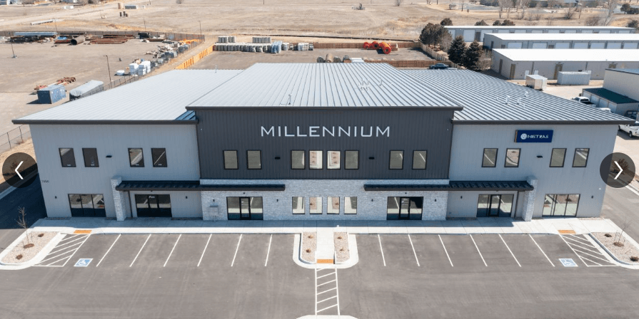 Completed commercial metal building project